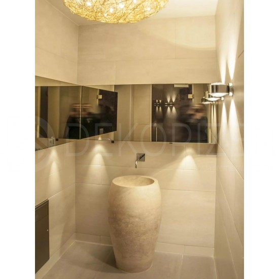 Travertine Barrel Vertical Marble Sink