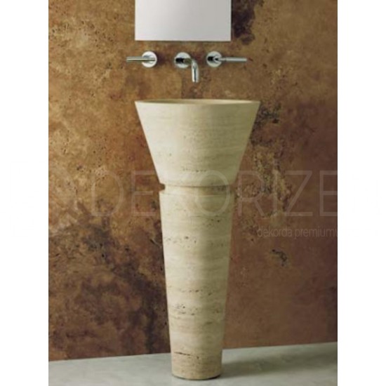 Travertine Triangular Vertical Sink