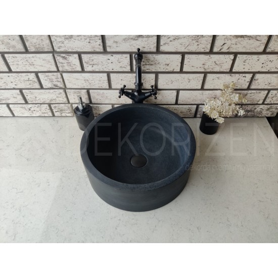 Basalt Cylinder Marble Sink