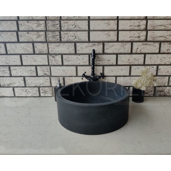 Basalt Cylinder Marble Sink