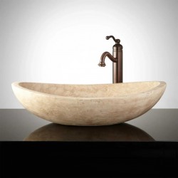 Travertine Ellipse Marble Sink