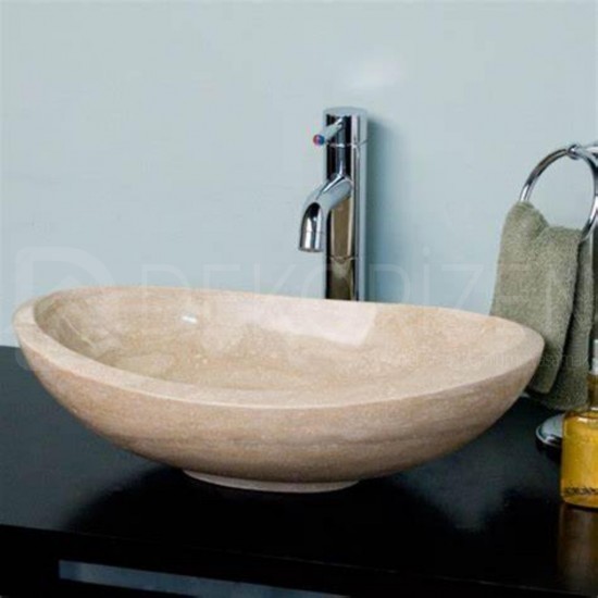 Travertine Ellipse Sink