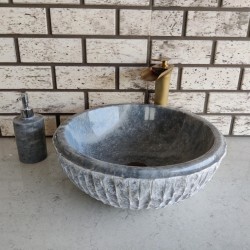 Grey Bowl Pop Marble Sink