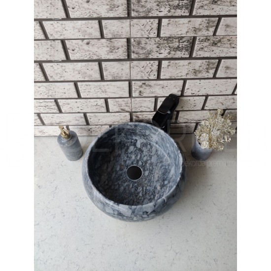 King Blue Wheel Marble Sink