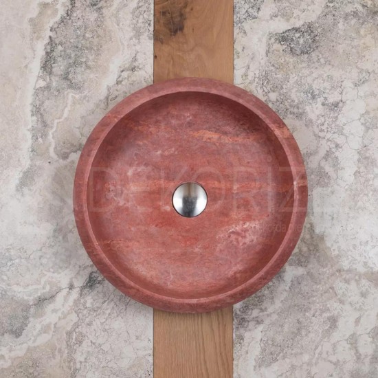 Travertine Red Chamfer Marble Sink