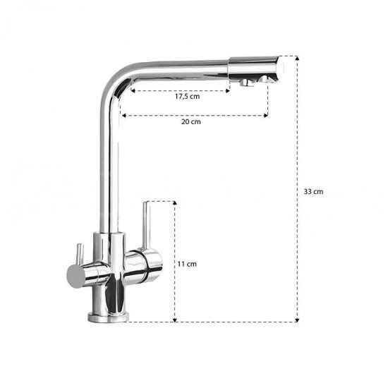 White HT Regulating Sink Battery