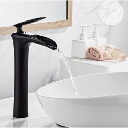 Black Waterfall Dish Sink Faucet