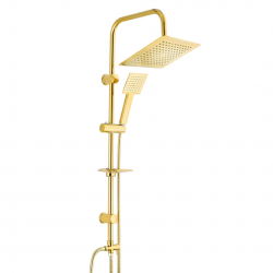 Gold Square Shower Set