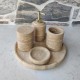 Travertine 5 Pcs Marble Bathroom Set