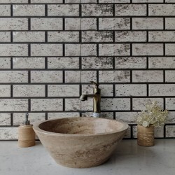 Noche Travertine Cone Marble Sink