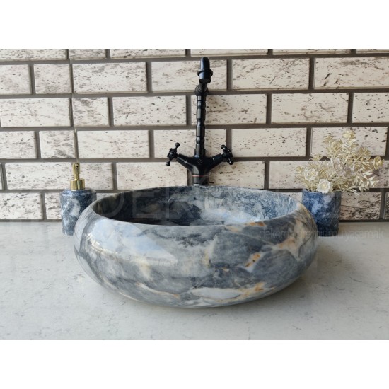 Grey Special Wheel Marble Sink