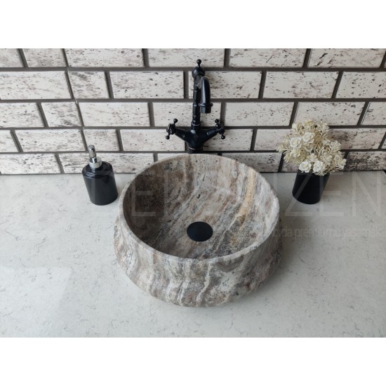 Silver Pear Marble Sink