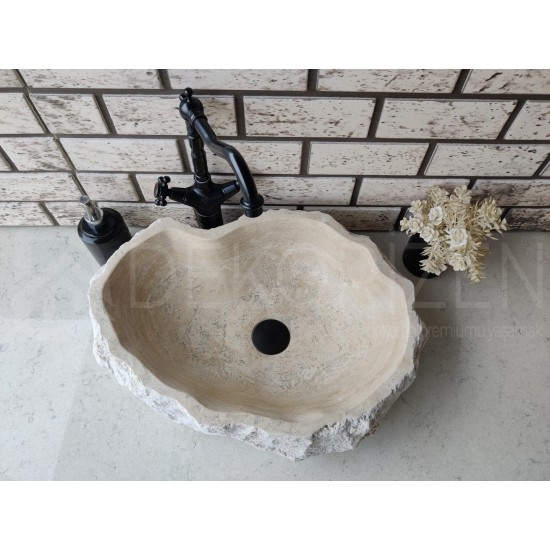 Travertine Messy Marble Sink