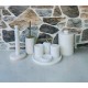 White 8 Pcs Marble Bathroom Set